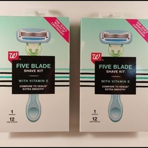 TWO Five Blade Shave Kits NEW